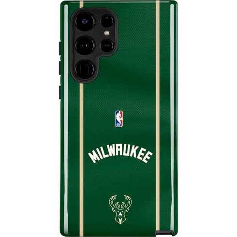 NBA Milwaukee Bucks Jersey Galaxy S25 Ultra Impact Case